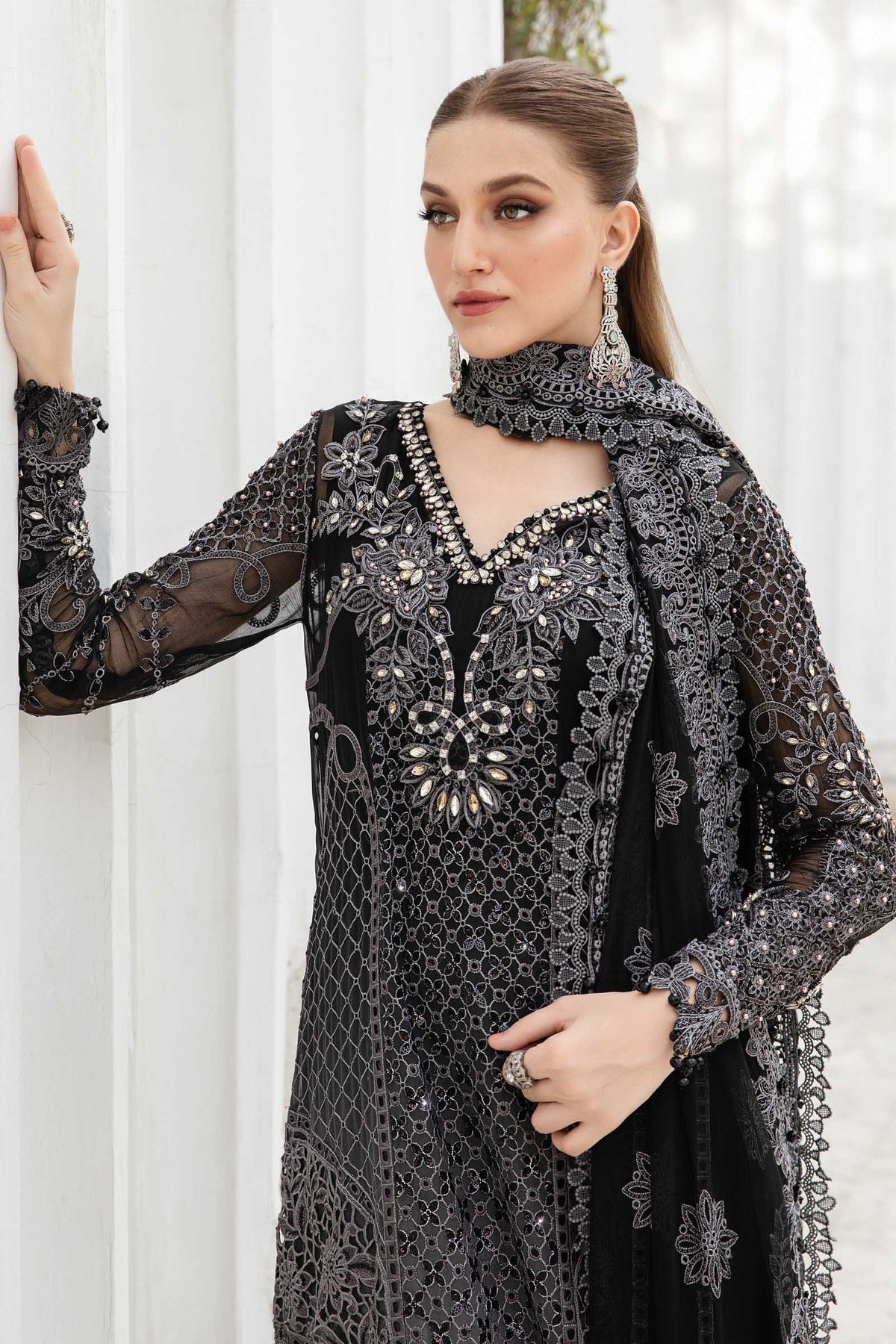 Unstitched Embroidered Chiffon Suit | MPC-24-101